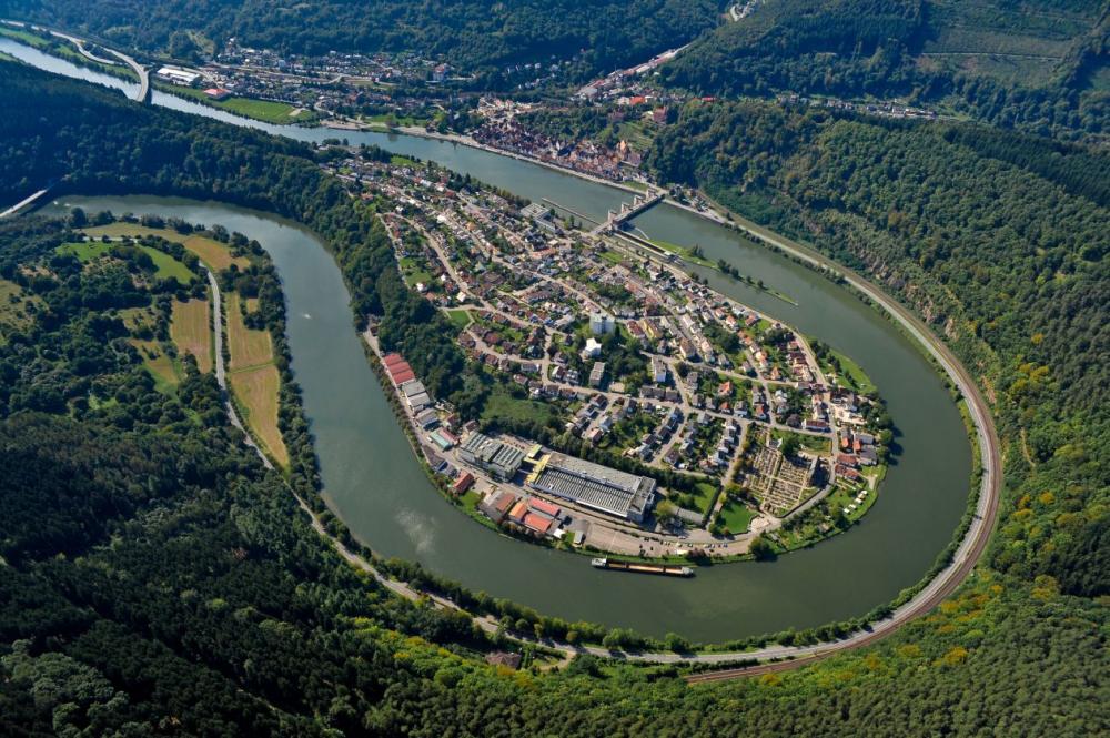 Hirschhorn Luftbild Gewerbegebiet